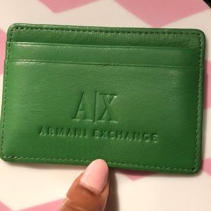 Armani Exchange LEATHER card holder